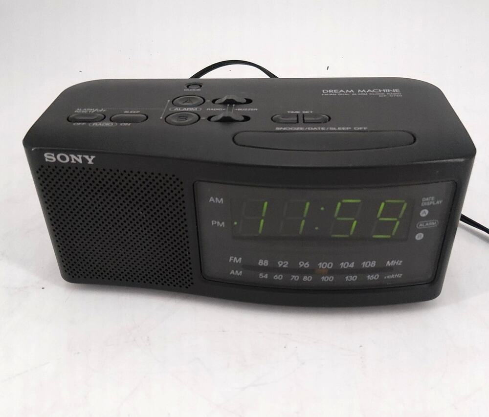 SONY DREAM MACHINE ICF-C740 Clock Radio AM/FM Digital Dual Alarm Backup Battery